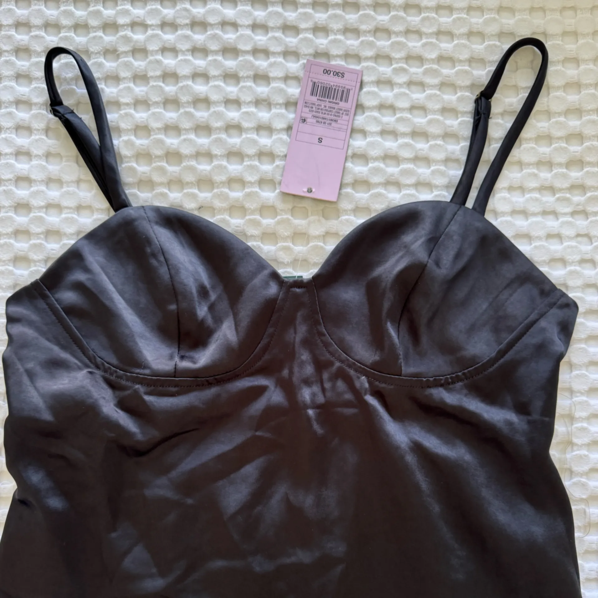 NWT Wild Fable Black Satin Slip Dress - Image 2