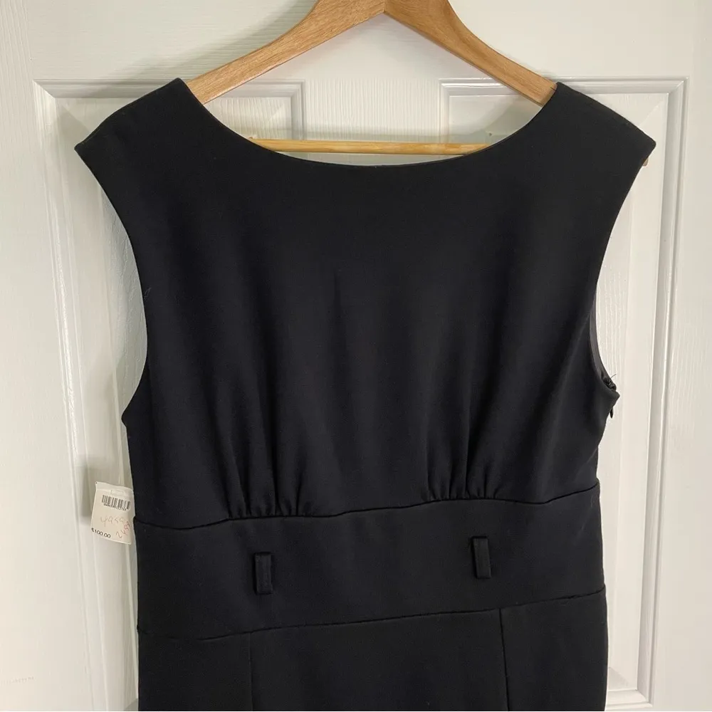 Madison dress ladies size 12 Black Sheath Midi Bateau Neckline capsule retro emo - Image 3