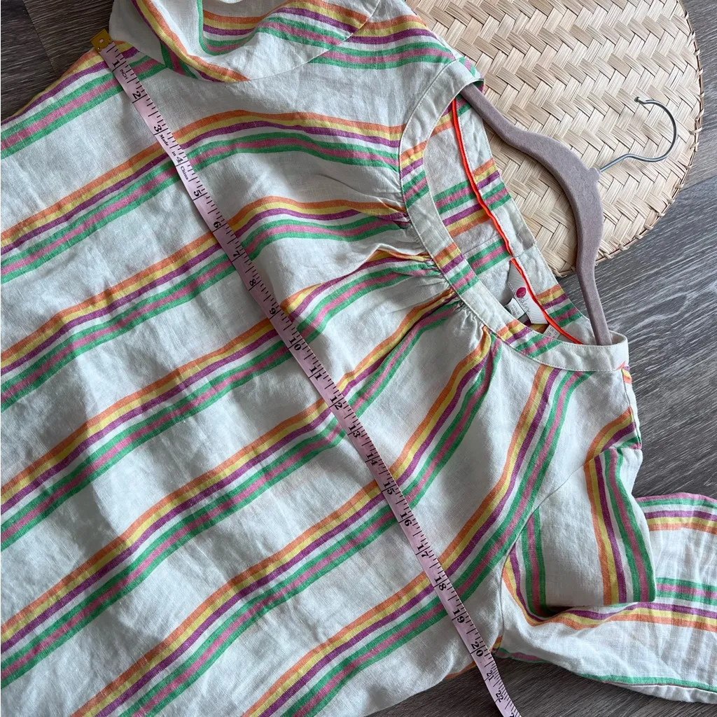 Boden Katie linen top striped button back‎ Size 8 - Image 5