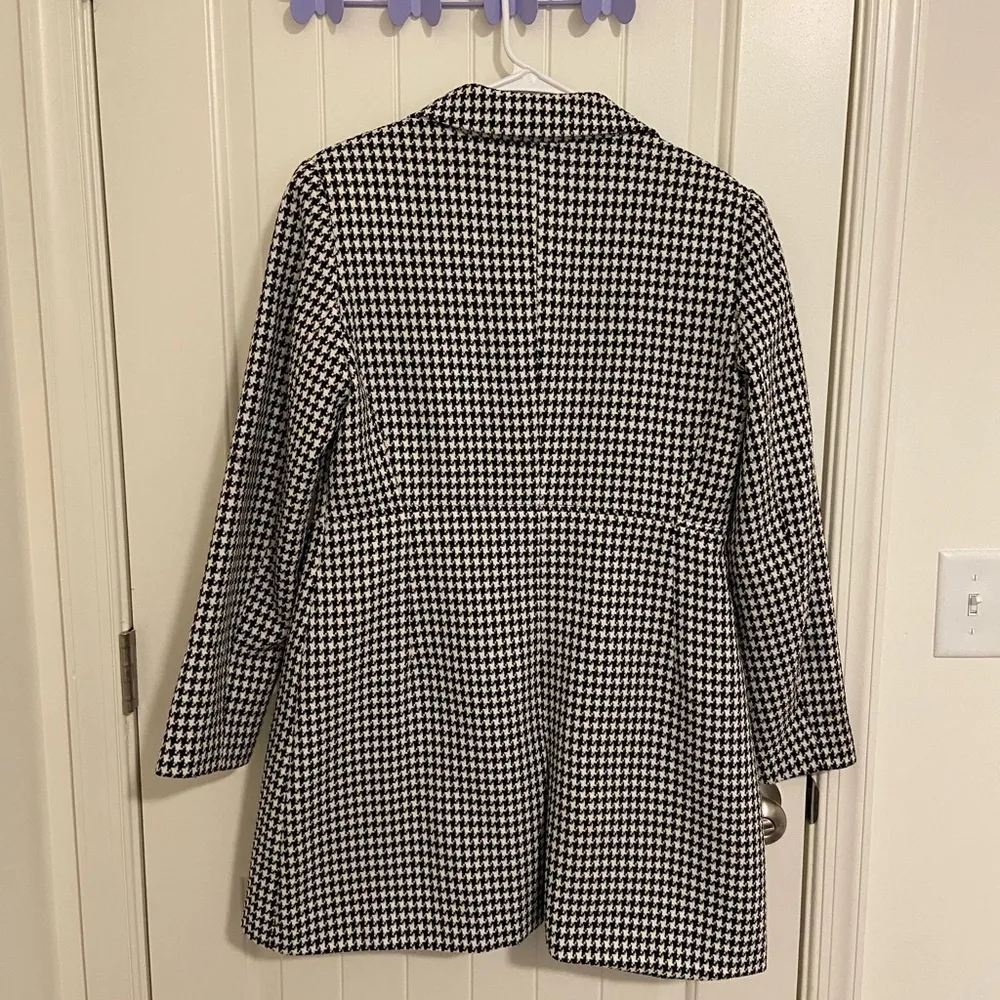 EUC Isabella suits women’s black white gingham plaid button front jacket coat 12 - Image 6