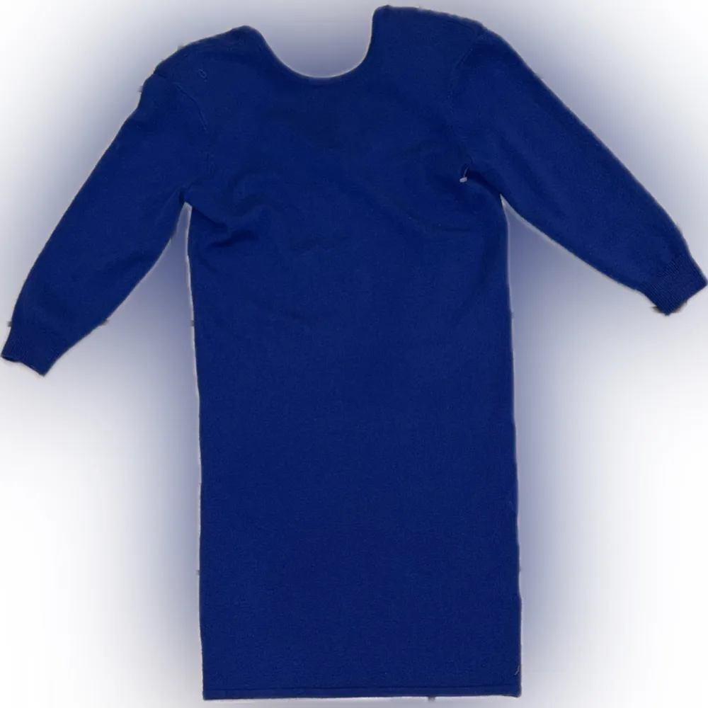 NWOT Frame denim Strong Shoulder cashmere blend sweater blue Mini sweaterdress S - Image 3