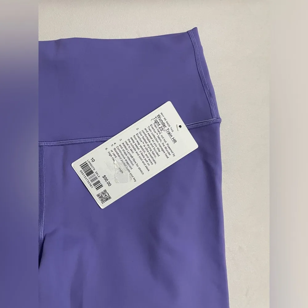 NEW Lululemon Wunder Train High Rise Tights Legging 25” Purple Size 10 - Image 7