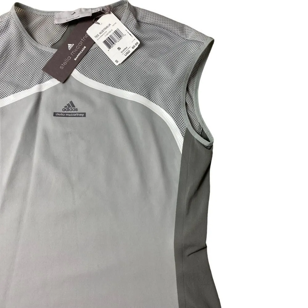 Adidas Stella McCartney Barricade Small Mesh Tank Top Grey Tee Australia - Image 3