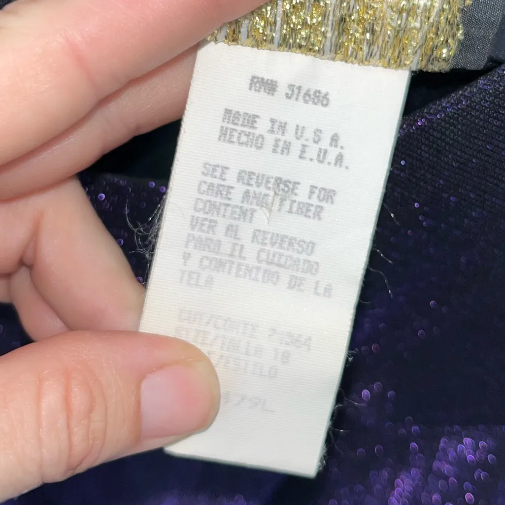 More Jazz A Chorus Line Co. Purple Shimmer & Sparkle Layered Tunic 23” P2P Black Size 18 - Image 6