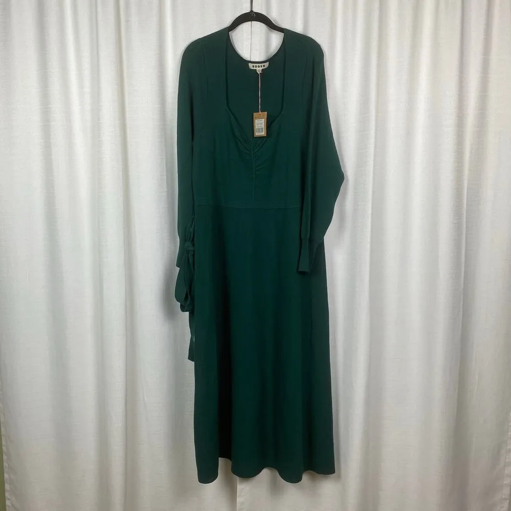 Boden Emerald Green Sweetheart Knitted Midi Dress Sz.20/22R NWT Size undefined - Image 5