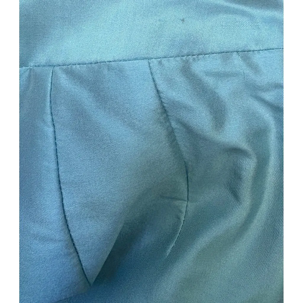 $1400 Marisa Baratelli 4 6 Thai Silk Dress Gown Maxi Skirt Set Sky Blue Formal - Image 12