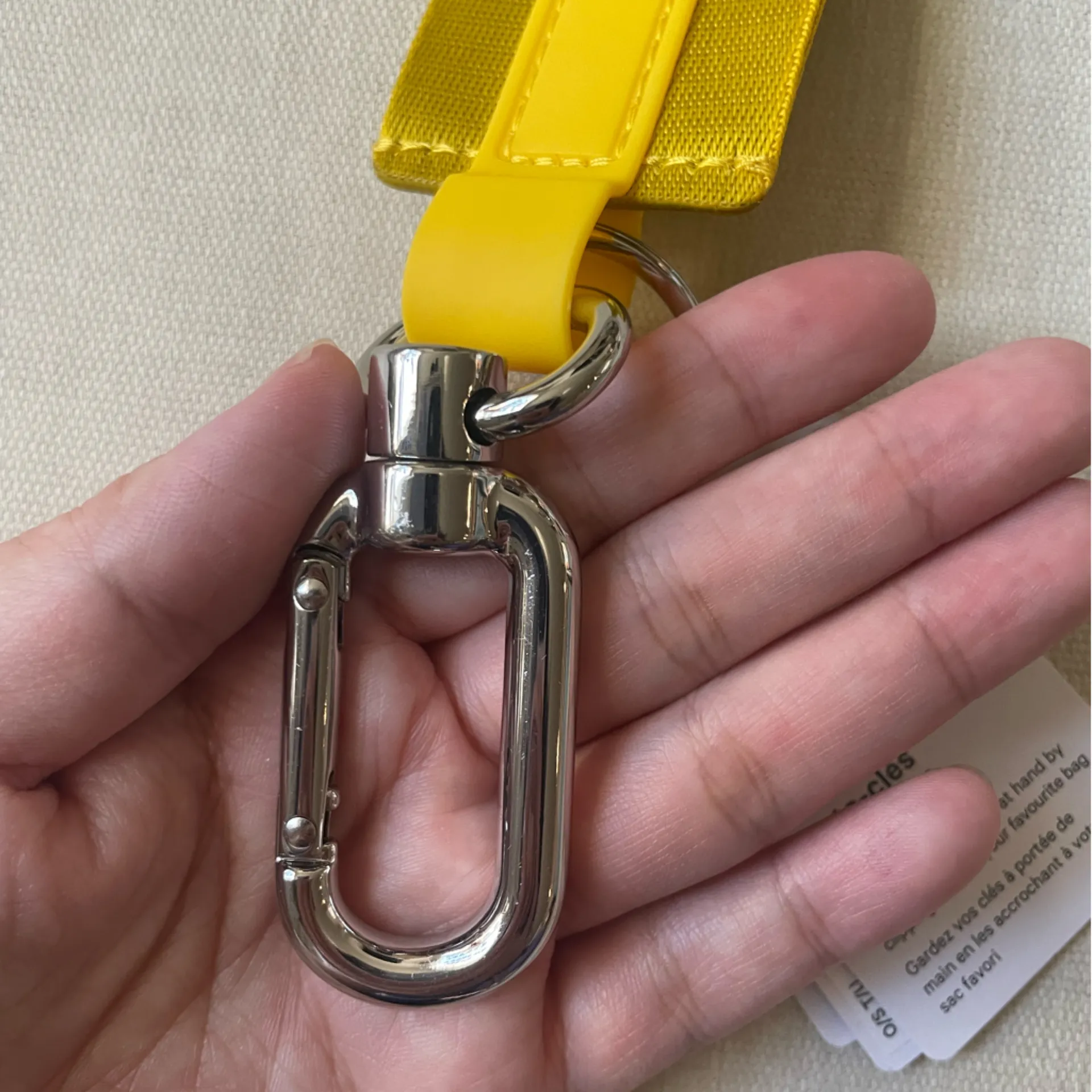 Lululemon  Never Lost Keychain - Maize Yellow/Graphite Grey - Image 4