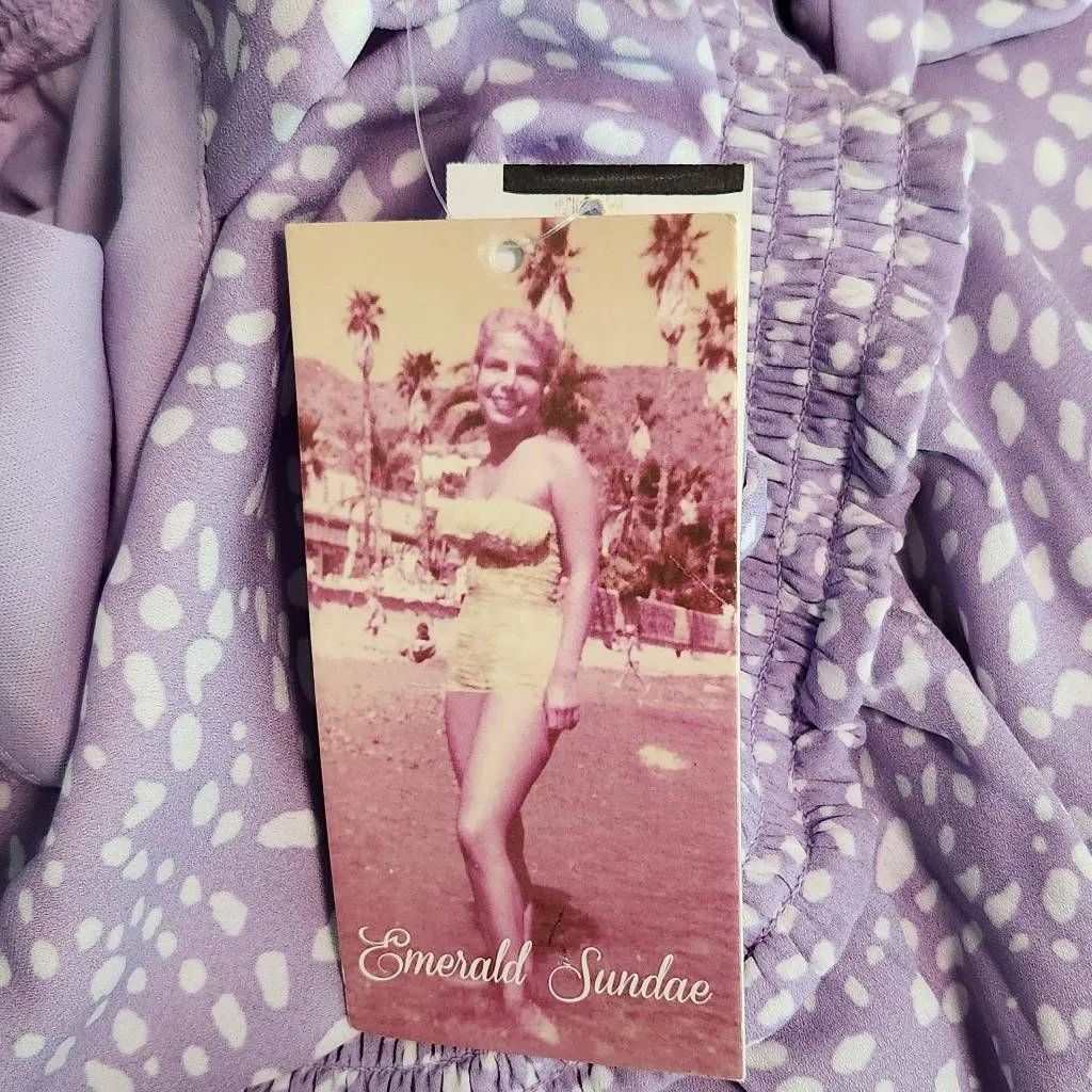 Emerald Sundae Purple One Shoulder Mini Dress NWT Size XL Wedding Guest Dress - Image 7