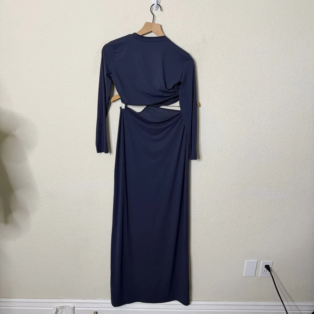 CHAM The Cher Long Sleeve Cut Out Dress Navy Womens Size XL / XXL Blue - Image 8