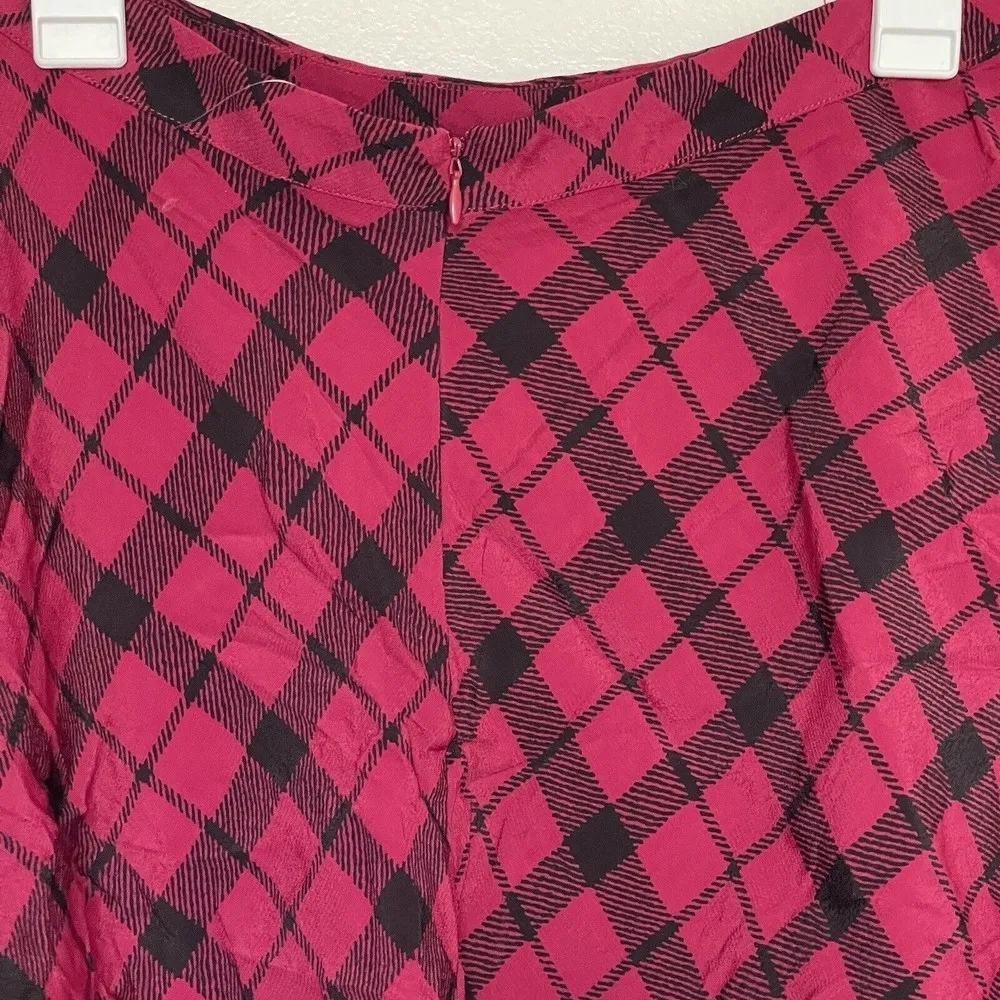 Forever 21 Skirt Sz Large Plaid High Waist School Mini Preppy Red Plaid Uniform - Image 5