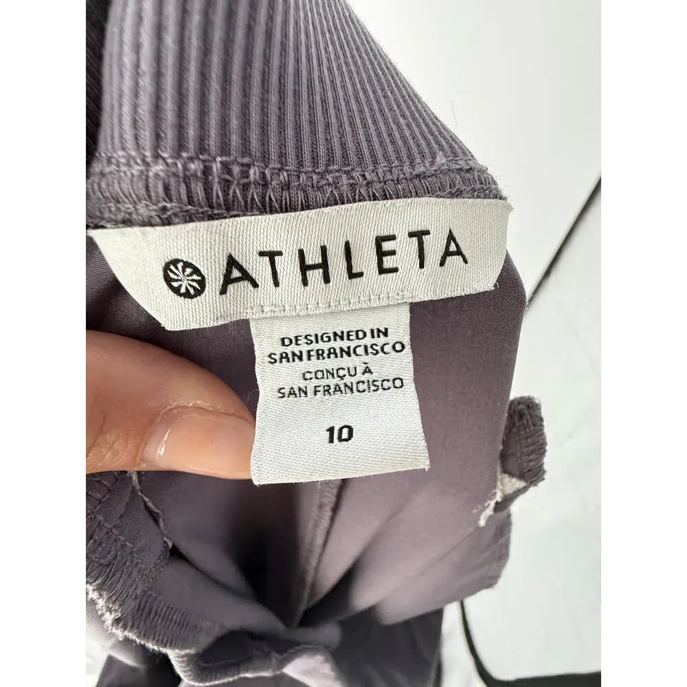 Athleta Brooklyn Ankle Pant Women 10 Purple Athleisure Sporty Travel Casual - Image 5