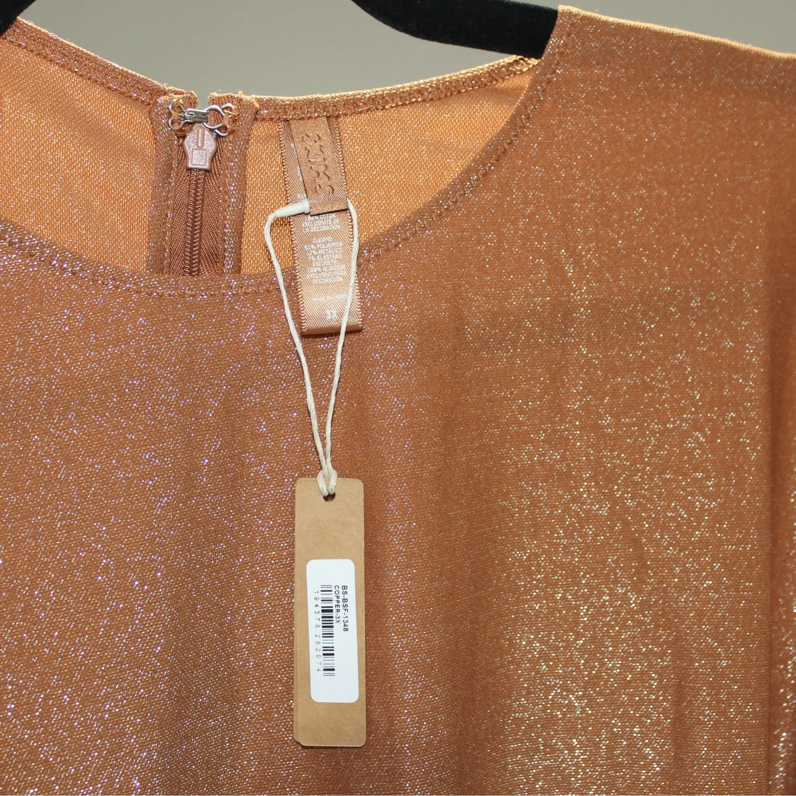 SKIMS Shimmer Catsuit Full Length Bodysuit Copper 3X NWT - Image 9