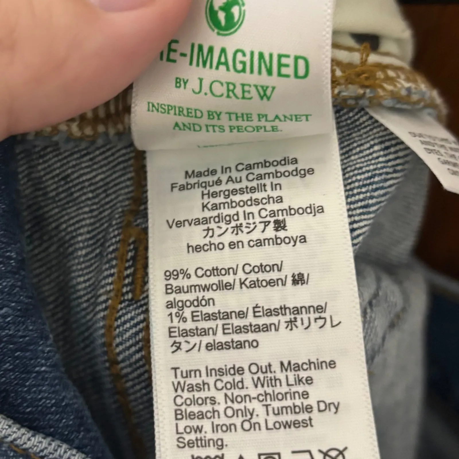 J Crew High Rise Denim Cutoff Shorts Mid Wash Distressed Cuffed Womens Size 31 - Image 4