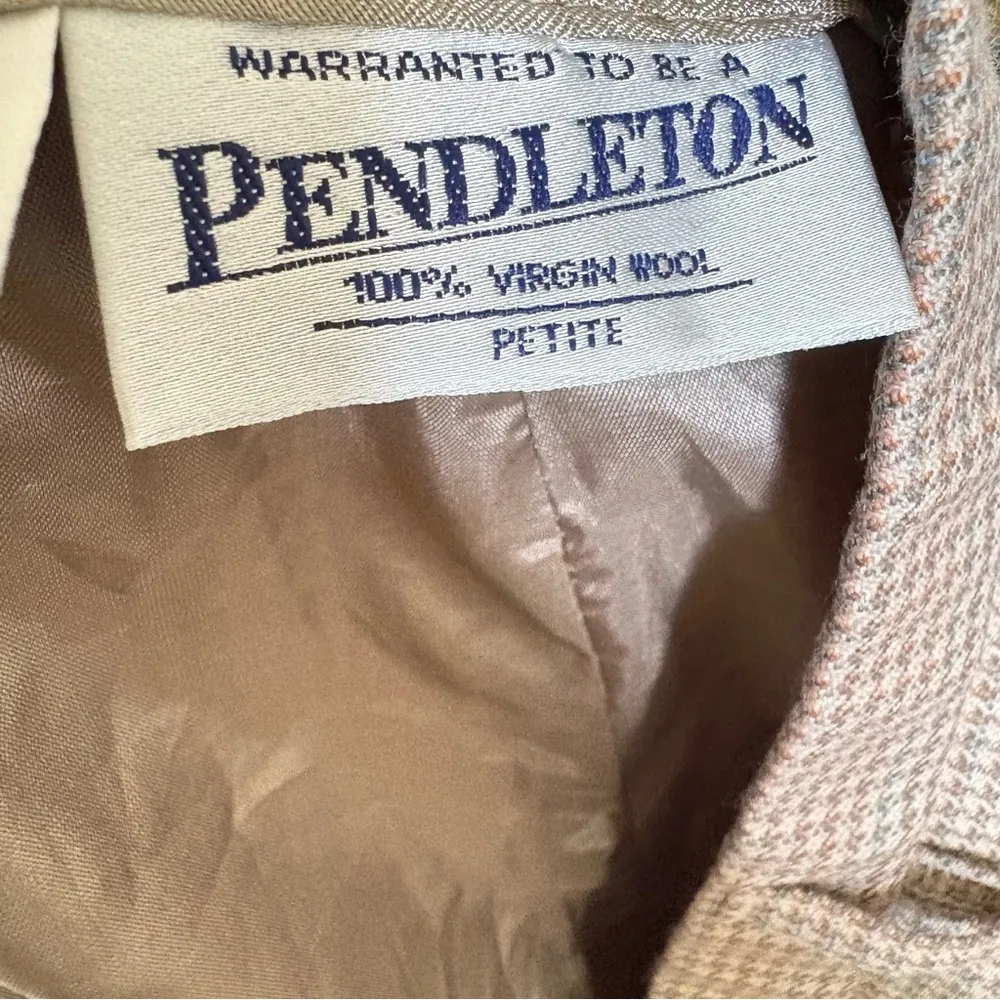 Pendleton 100% Virgin Wool Houndstooth Print Lined Pants 2 Front Pockets NWT 14 - Image 8