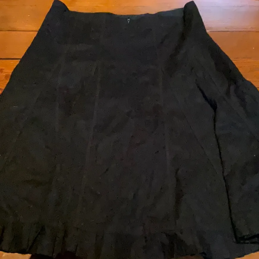 Vintage Nanette Lepore Black Lace Cotton Skirt Sz. 0 (Whimsigoth, Witchy, Goth) - Image 3