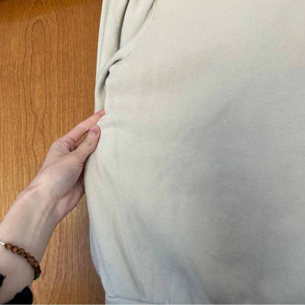 Nation LTD Taylor Exaggerated Cuff Crewneck Sweatshirt in Parchment Size XS - Image 8