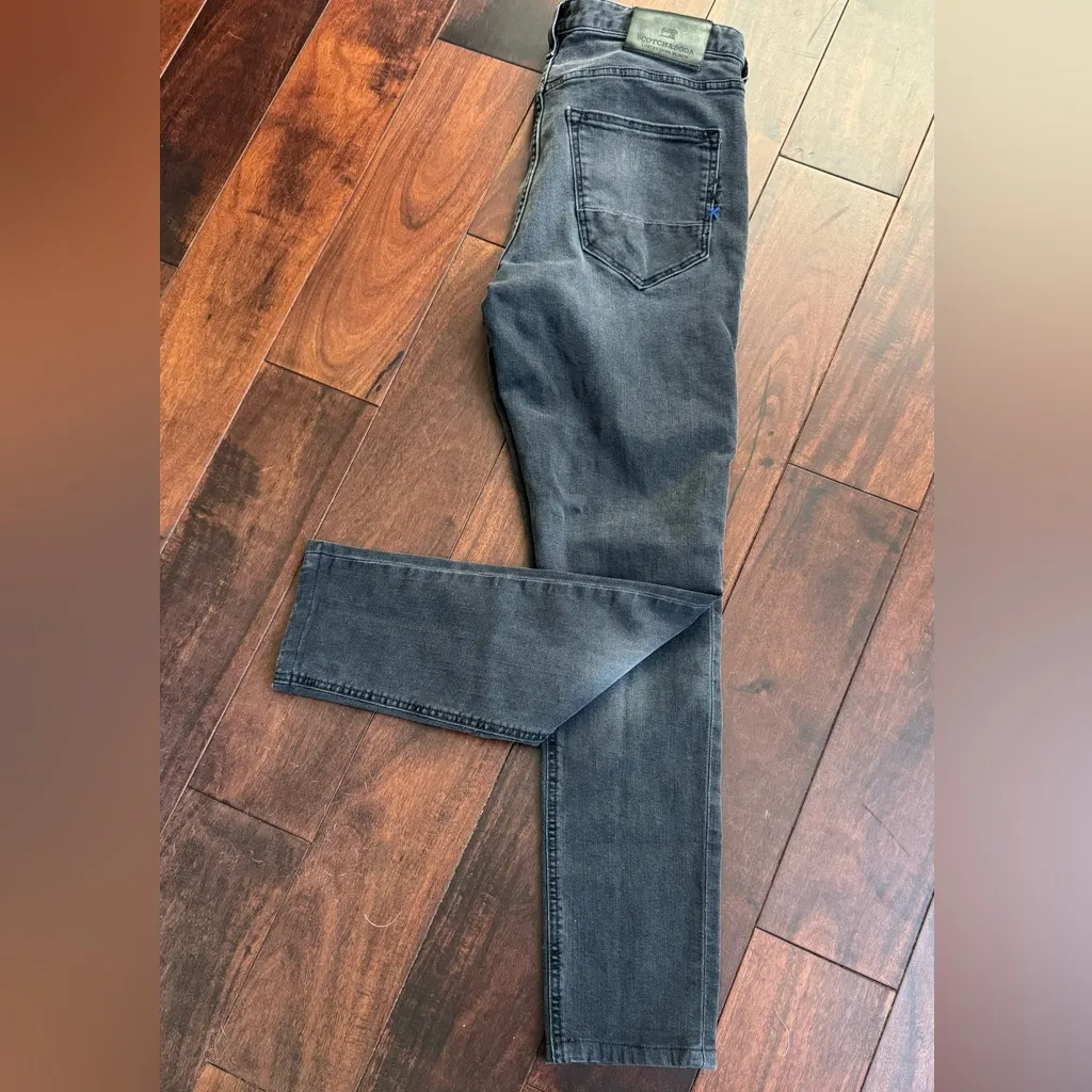 Scotch & Soda Black Amsterdams Blauw Straight Slim fit jeans 32 - Image 8