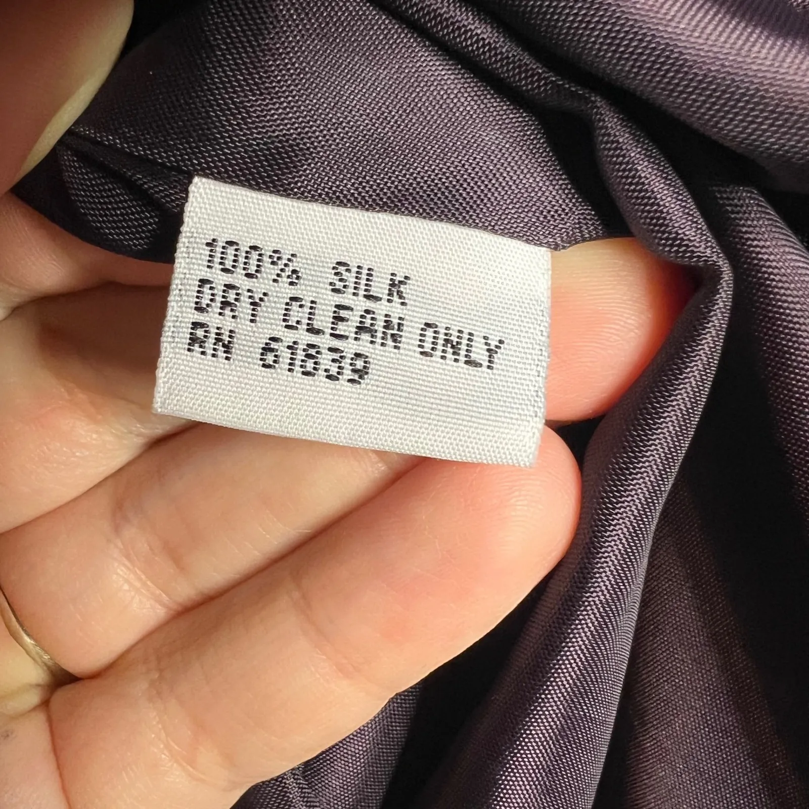 Teri Jon Rickie Freeman Silk Dress Size 14 Wine Short Ruffle Party‎ Cocktail Purple - Image 3