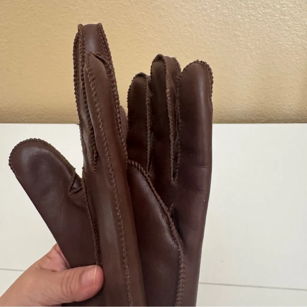 Vintage Ski Gloves Wells Lamont Winter Women's Medium Brown Retro 70s 80s - Image 11