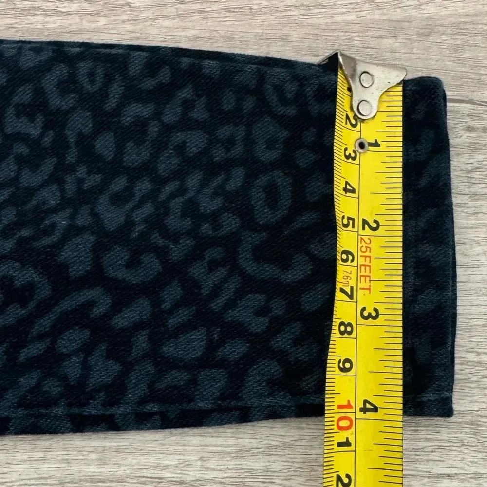 SPANX JEAN-ISH LEGGING BLUE DENIM LEOPARD Skinny Fit Pull On Size Medium - Image 5