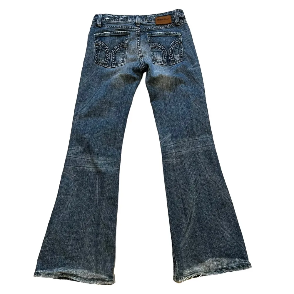 Vigoss Premium Distressed Flare Jeans, Sz 7/8 - Image 4