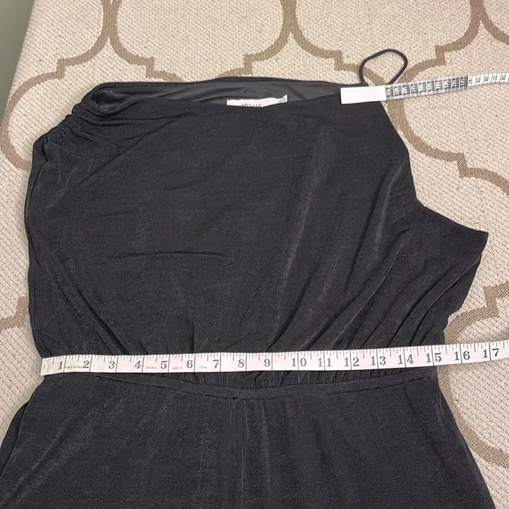 Misha Emer Blouson Jersey Black flare leg Jumpsuit Size 12 - Image 6