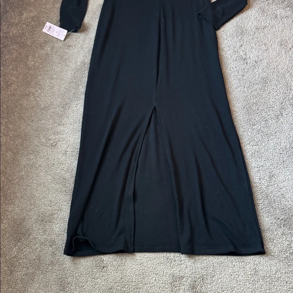 Wild Fable Black Ribbed Cowl Sweater Dress SIZE XL - Image 7