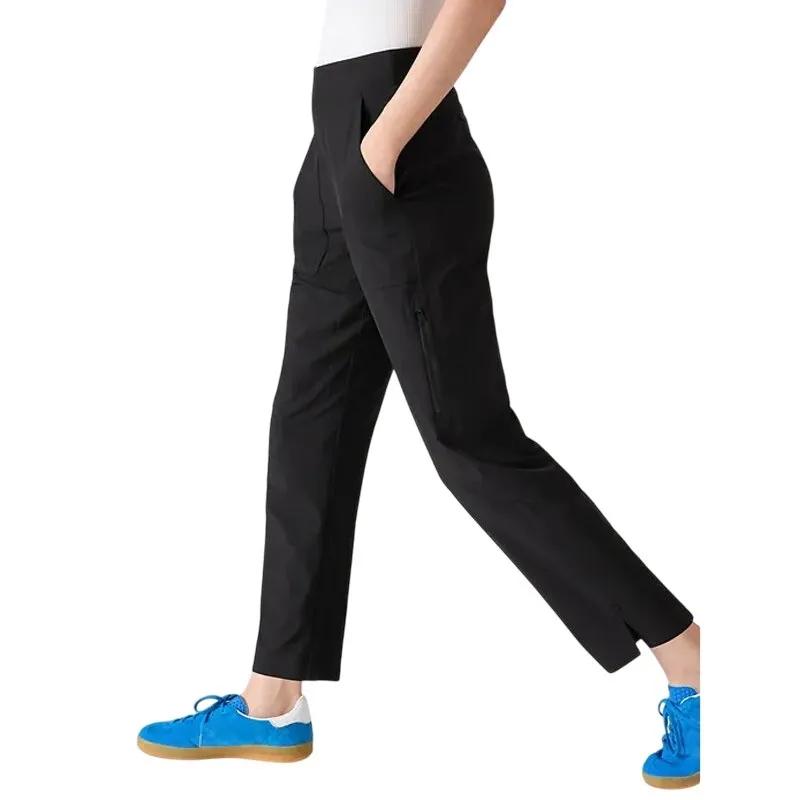 Athleta Brooklyn Ankle Utility Pants Womens 6 Black Mid Rise Urban Travel UPF40 - Image 3