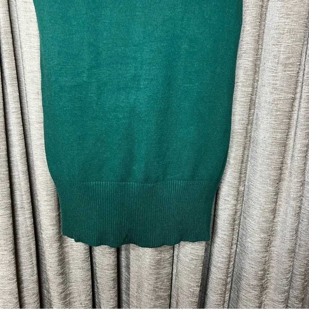 Pink Rose Green Short Sleeve Turtleneck Tunic Sweater Size Large - Image 15