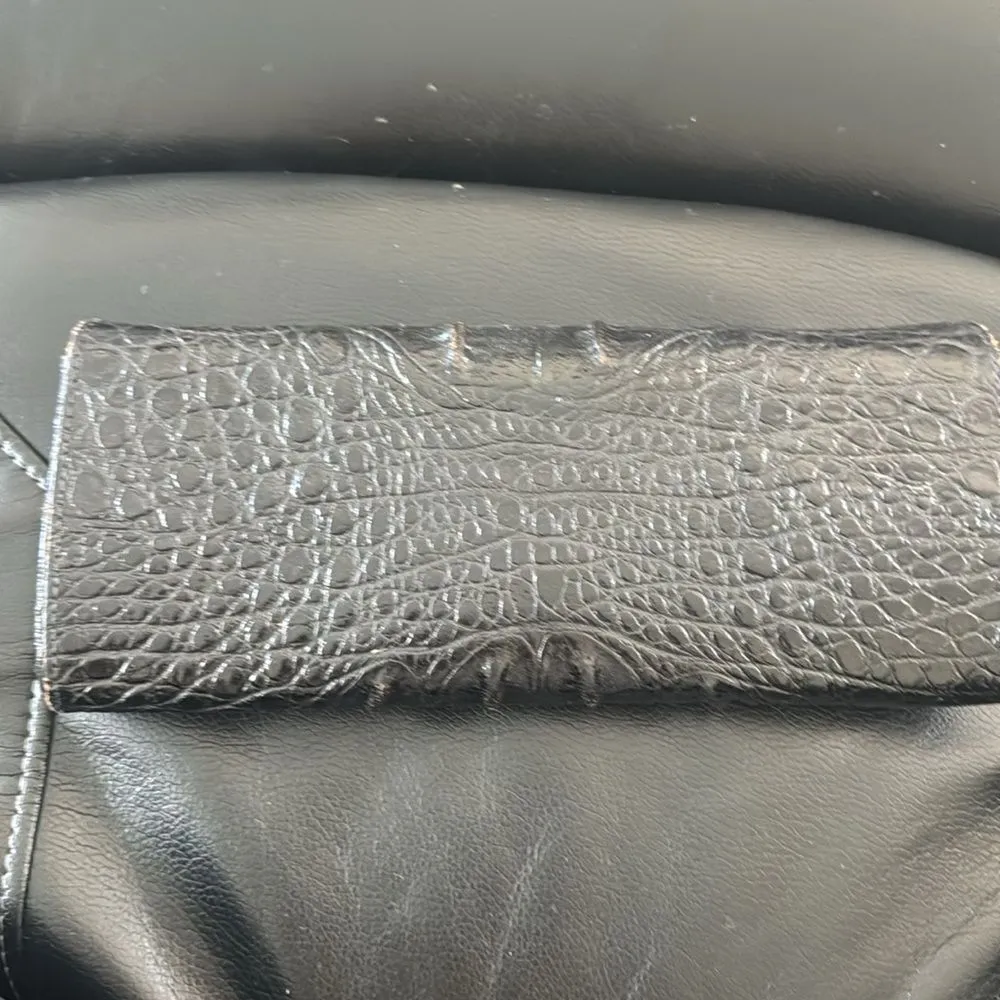 Veari genuine alligator crocodile envelope clutch black & the red one - Image 3