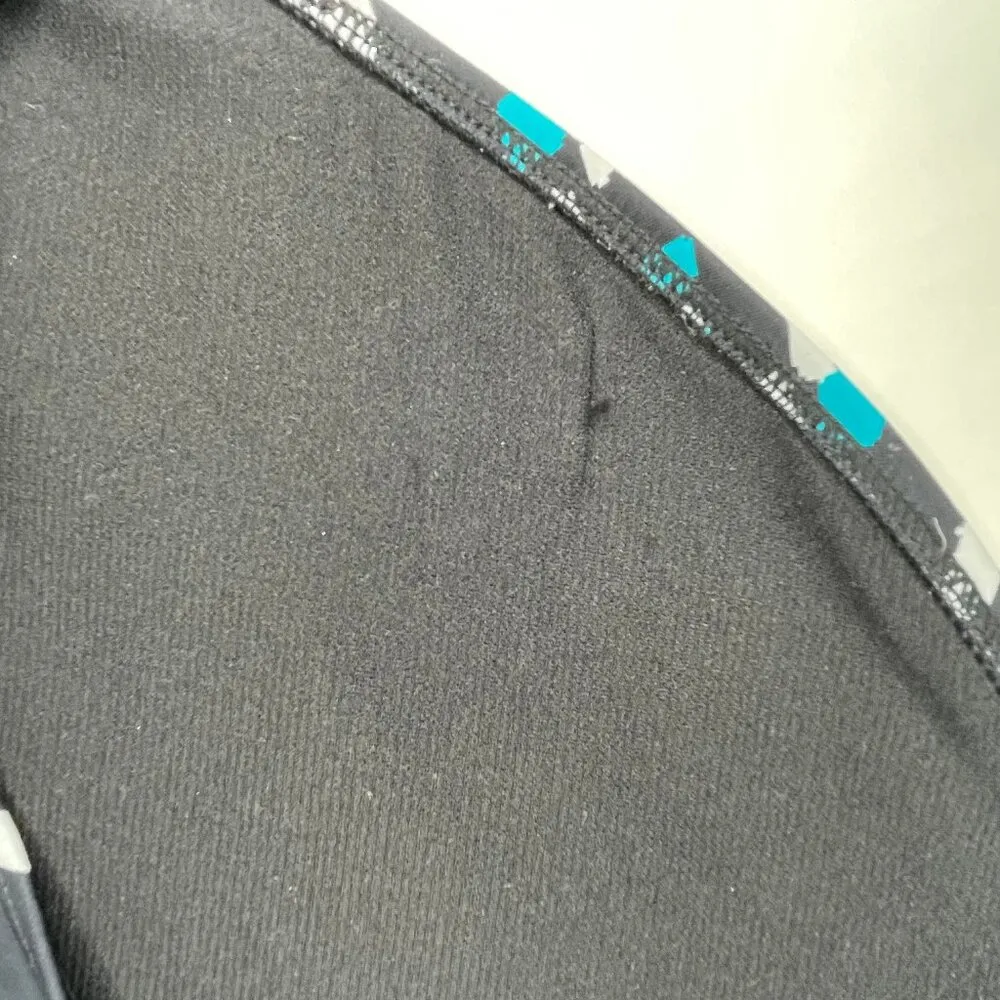 Black Teal Diamond High Neck One Piece Swimsuit Sz 12 - Image 5