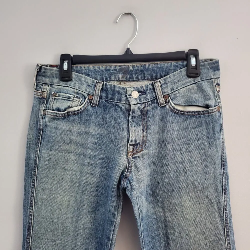 7 For All Mankind Blue "A" Pocket Jeans 27 - Image 3