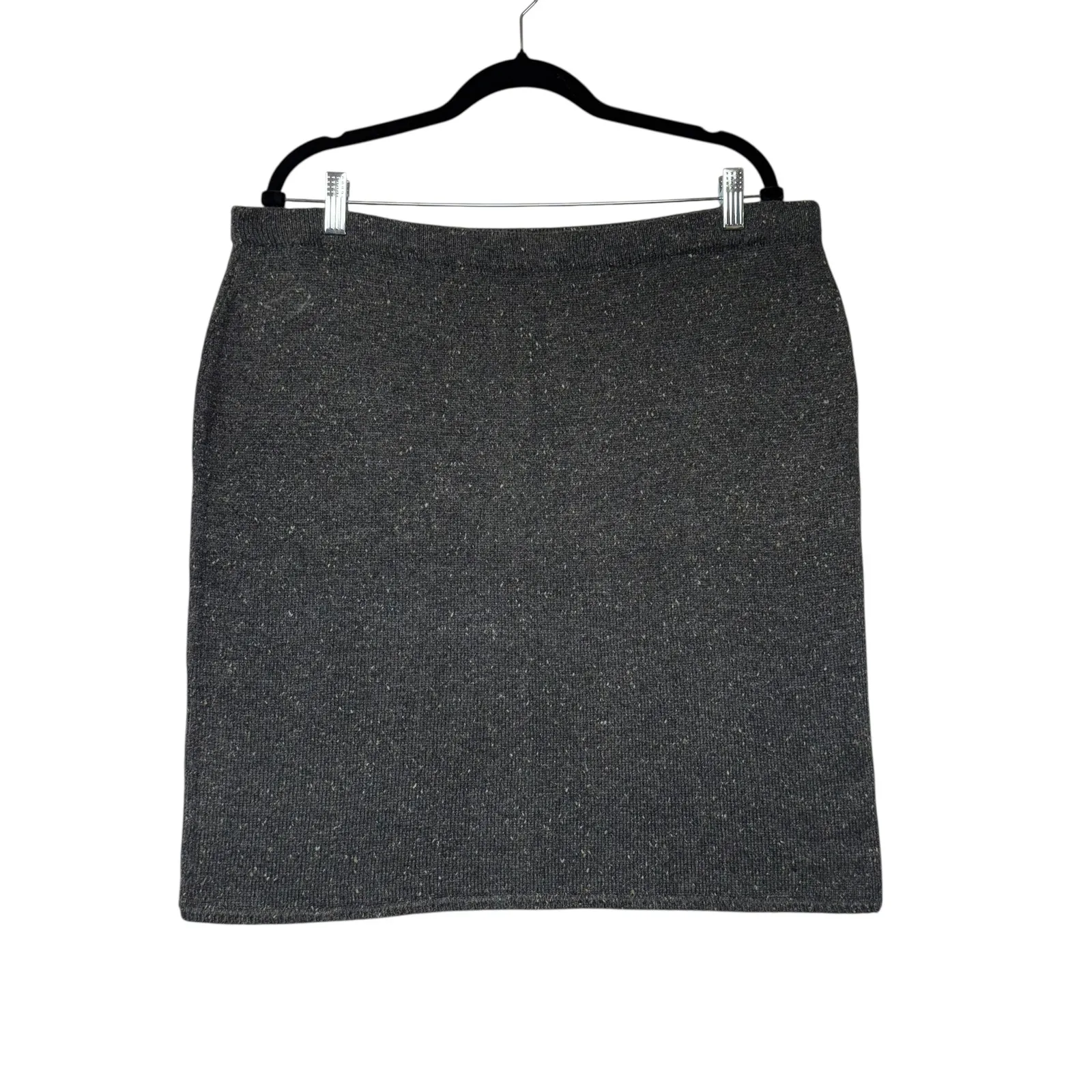 NWT J Jill Speckled Knit Pencil Skirt Women's Size L Charcoal Gray Textured Midi Size L - Image 2