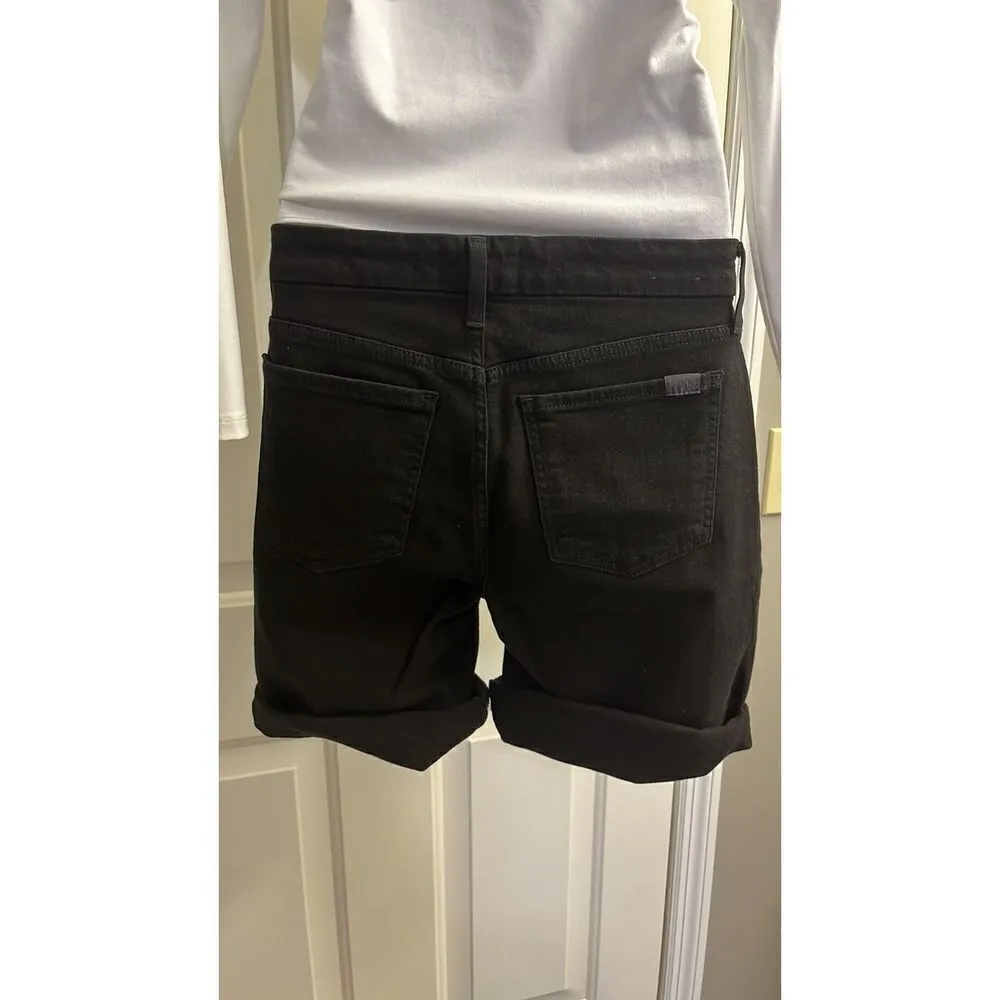 7 For All Mankind- Jen7 Black Bermuda Shorts- Size 6 - Image 2