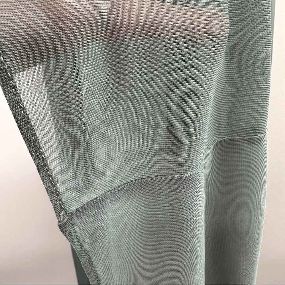 Birdy Grey Elyse Sea Glass Mesh Cutout Pleated Chest Sleeveless Bridesmaid Dress - Image 7