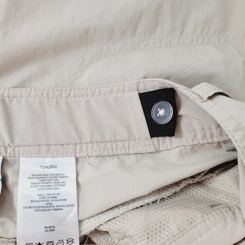 Columbia Khaki Nylon Convertible Rip Stop Outdoor Hiking Tactical Pants - Image 8