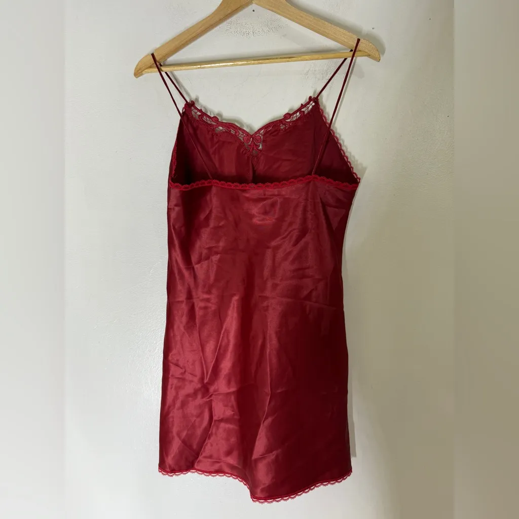 Vintage Val Mode‎ Red Slip Nightgown Medium - Image 2