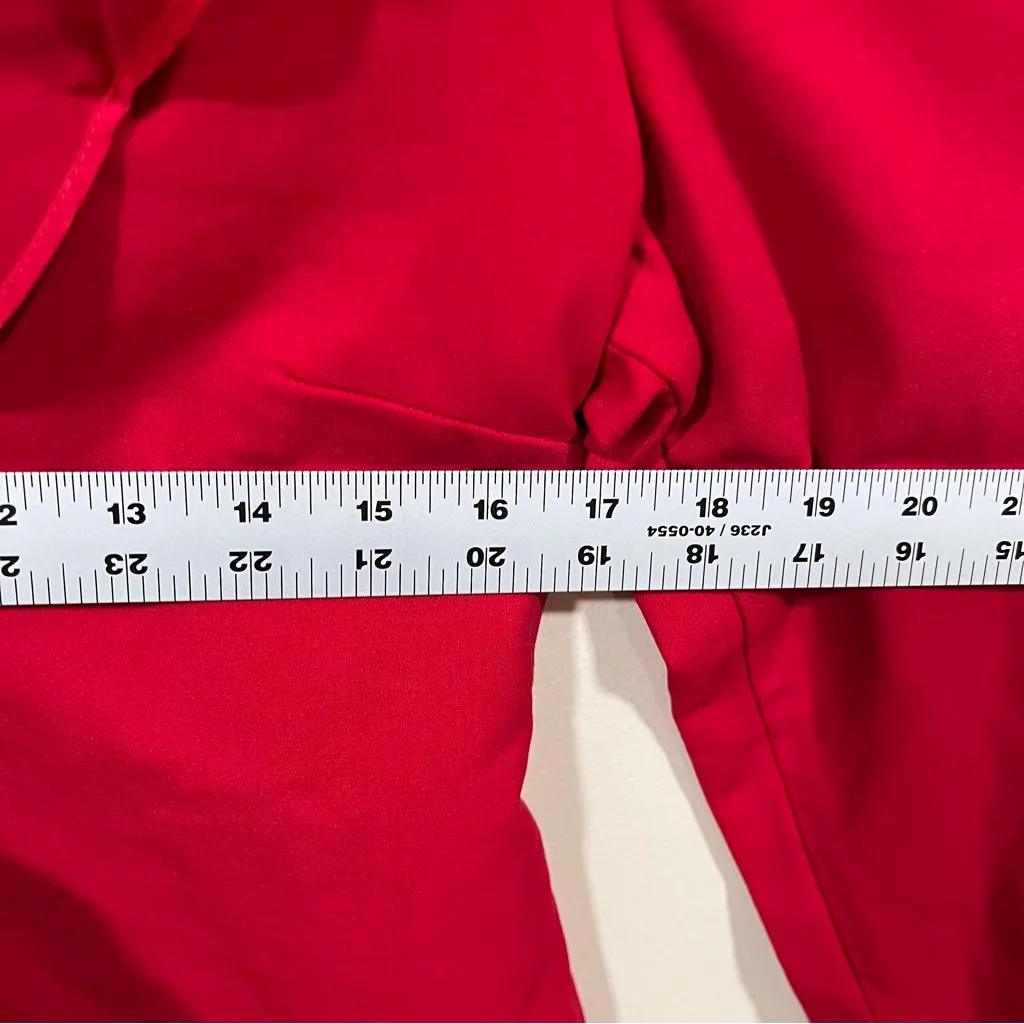 VALENTINO Ruffled Virgin Wool Blend Mini Dress size 42 made in Italy red - Image 4