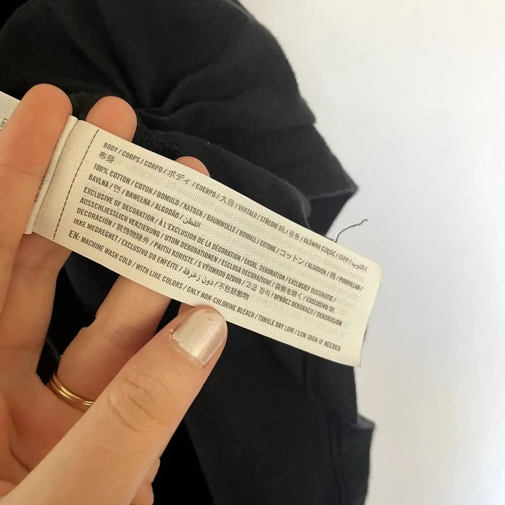 Abercrombie & Fitch knitted crew tee soft black t-shirt soft A&F women's size M - Image 5