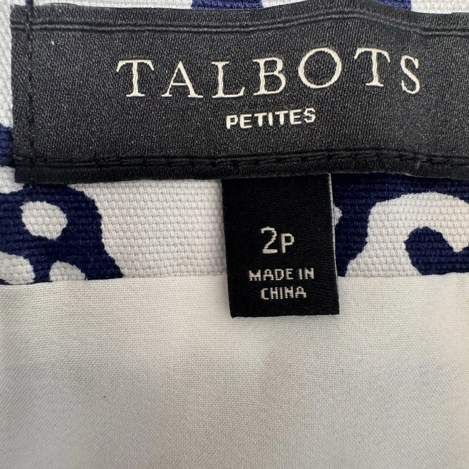 Talbots LACE-TRIMMED WOODBLOCK FLORAL STRETCH COTTON CANVAS SKIRT Womens Sz 2‎ - Image 12