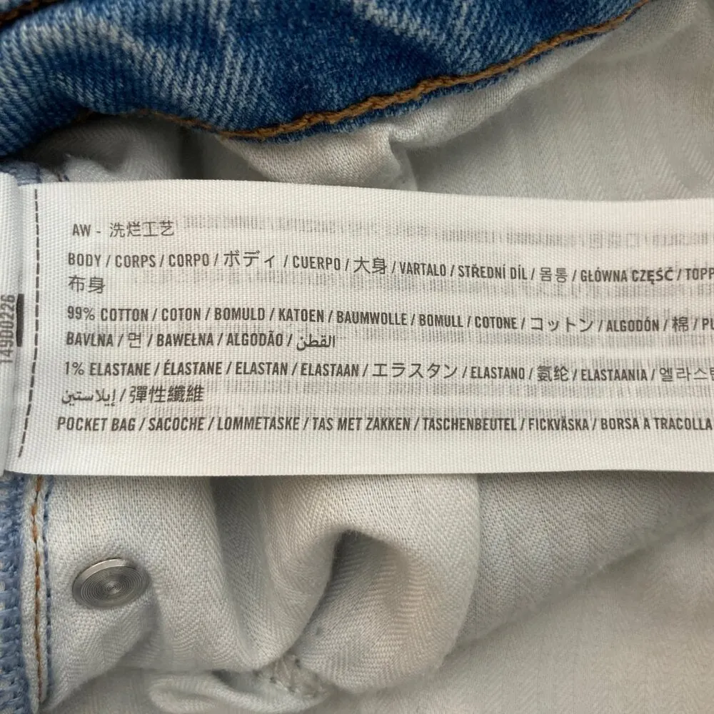 The Baggy Short Mid Rise Womens 30 Blue Denim 90s Classic - Image 5