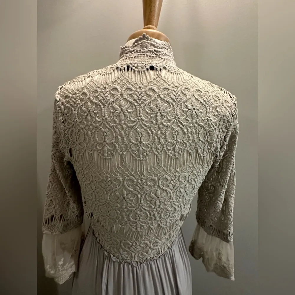 BKE Boutique Chiffon Lace overlay Flyaway Cardigan. Size XSmall Glacier … - Image 8