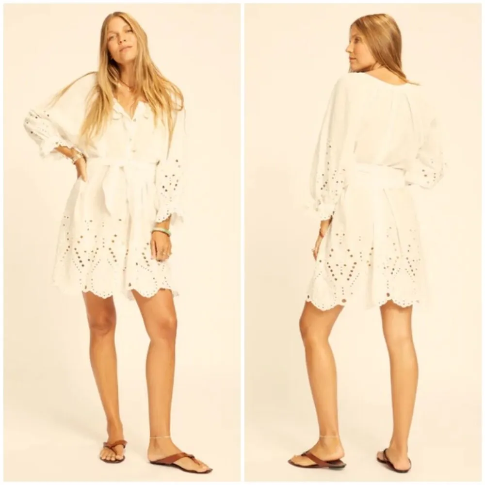 💕NATALIE MARTIN💕 Alex Short Dress Tangier Border Embroidered Salt Medium M NWT - Image 6