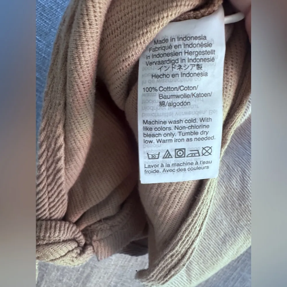 Madewell Texture & Thread Button-Front Tie Tank-Medium-Tan/Oat color - Image 8