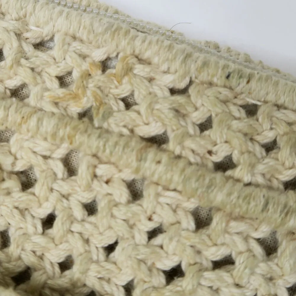 Vintage 70s Crochet Boho Philippine Macrame Crochet Clutch Brown - Image 15