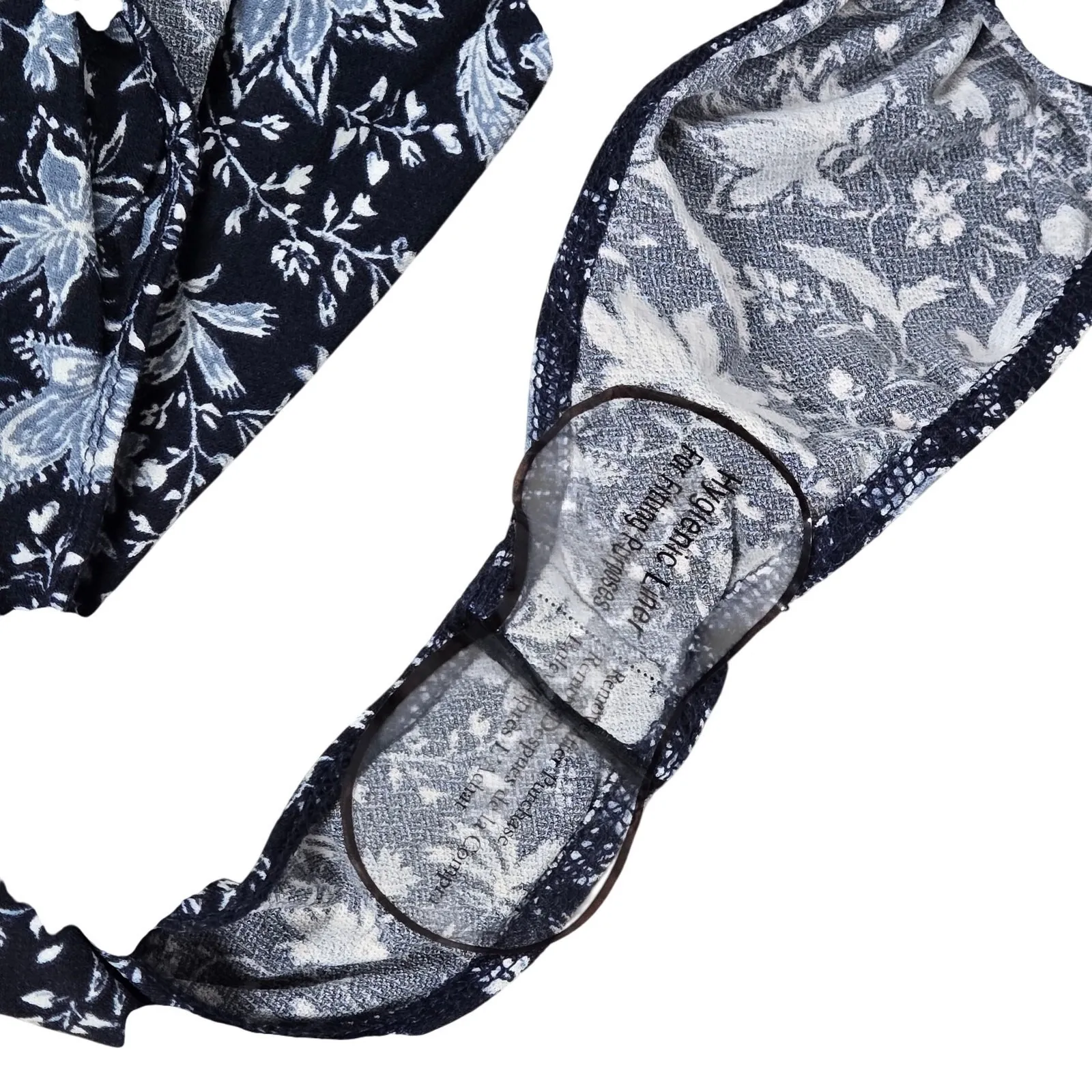 Lush Blue Floral Short Sleeve Bodysuit in‎ Blueberry Cream XL NWOT - Image 6