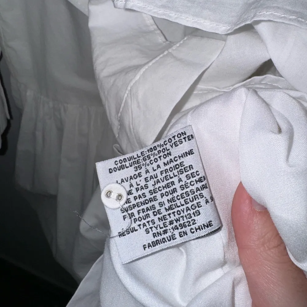 Walter Baker Tara Belted Cotton Poplin Long Sleeve Mini Dress S White - Image 5