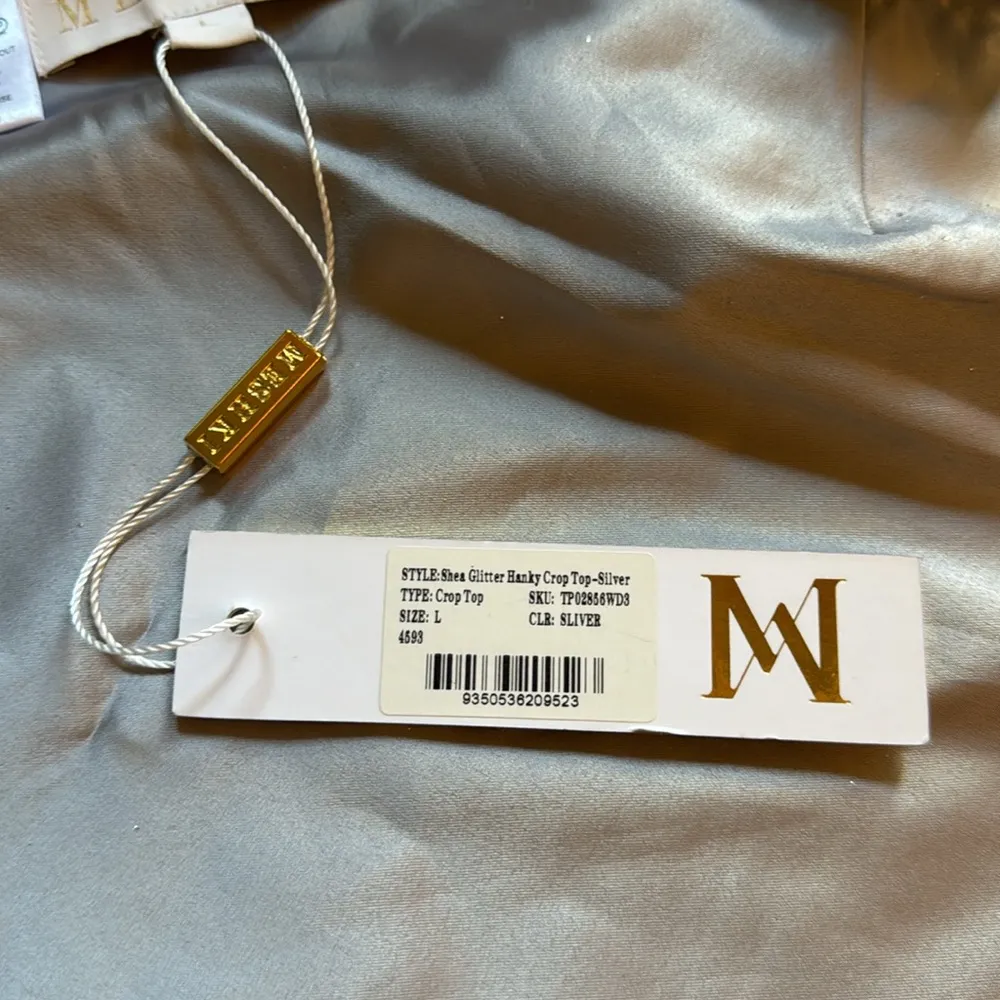 Meshki Shea Glitter Hanky Crop Top - Image 3