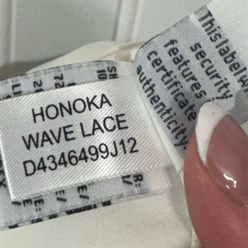 Diane von Furstenberg Honoka Silk Lace Mini Dress 8 White Cream Mod Retro - Image 9