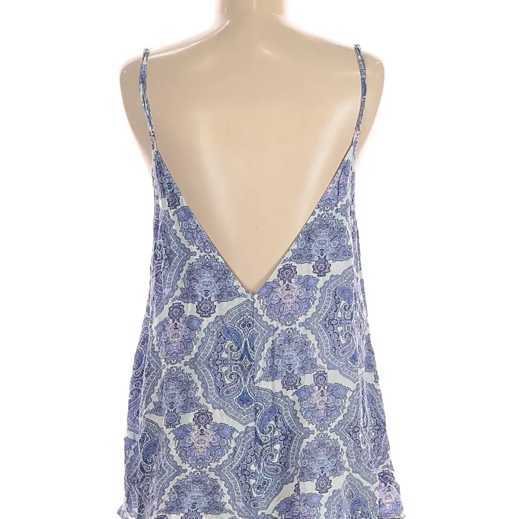 Victoria's Secret Women’s Paisley Shortie Romper Blue Loungewear size Small - Image 2